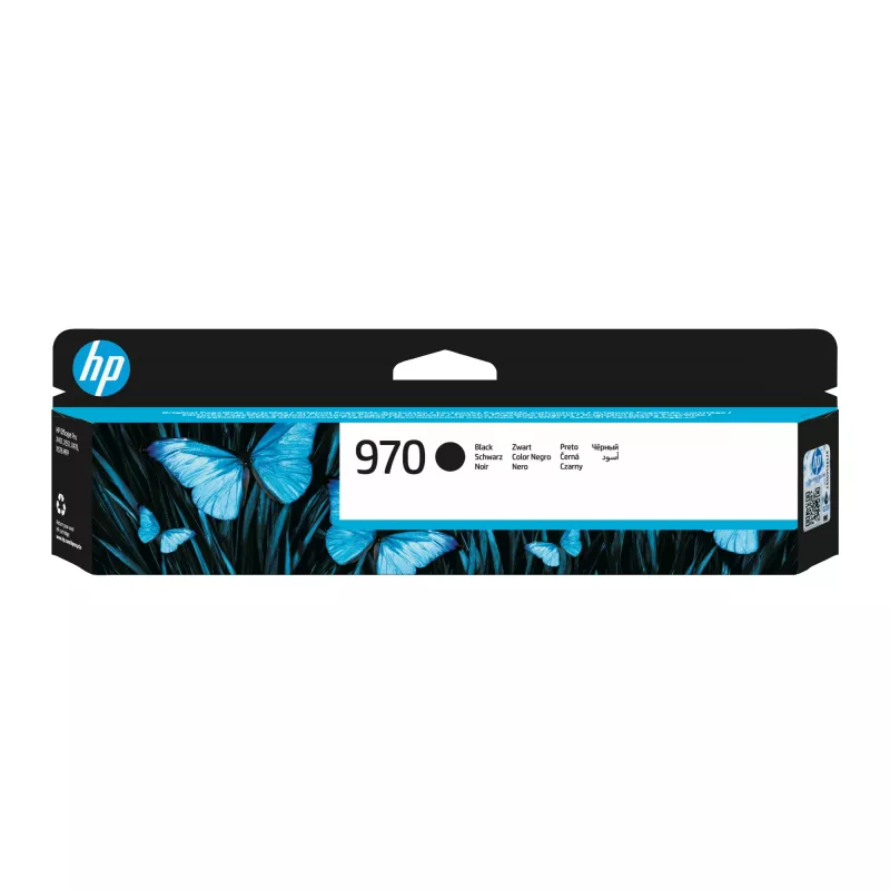 HP 970 melna oriģinālā tintes kasetne, Melna, 1 gab., 3000 lapas