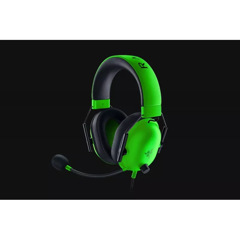 Vadu spēļu austiņas Razer BlackShark V2 X — apkārtauss, 3,5 mm, 1,3 m kabelis, TriForce draiveri, virtuālais apkārtējais skanējums