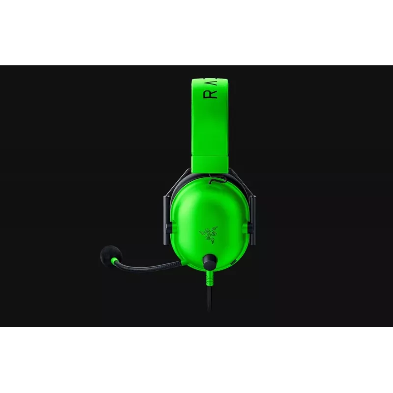 Vadu spēļu austiņas Razer BlackShark V2 X — apkārtauss, 3,5 mm, 1,3 m kabelis, TriForce draiveri, virtuālais apkārtējais skanējums
