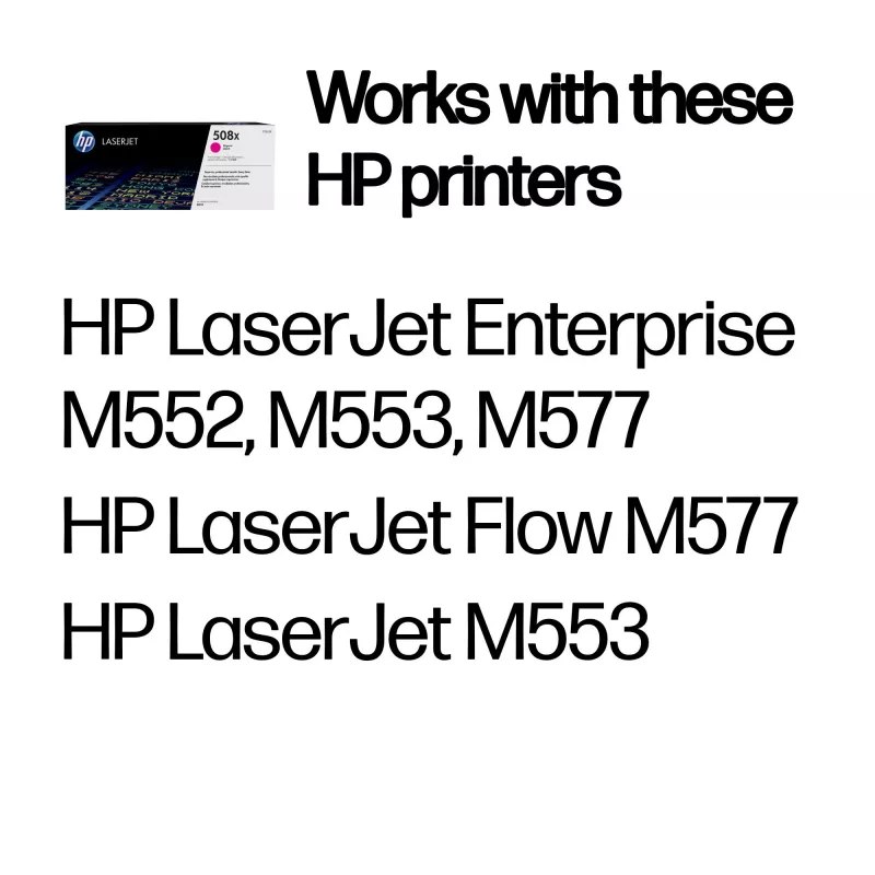 HP 508X High Yield Magenta Original LaserJet Tonera kasetne, 9500 lappuses, Magenta, 1 gab.