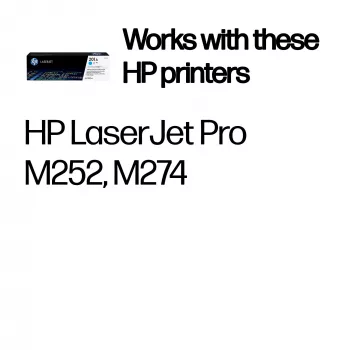 HP 201A Cyan Original LaserJet Tonera kasetne. Krāsu tonera lappušu iznākums: 1330 lappuses, Drukas krāsas: Ciāna, Daudzums iepakojumā: 1 gab.