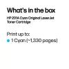 HP 201A Cyan Original LaserJet Tonera kasetne. Krāsu tonera lappušu iznākums: 1330 lappuses, Drukas krāsas: Ciāna, Daudzums iepakojumā: 1 gab.