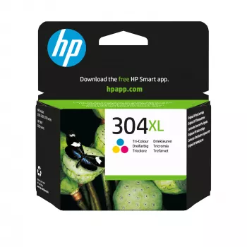 HP 304XL trīs krāsu oriģinālā tintes kasetne