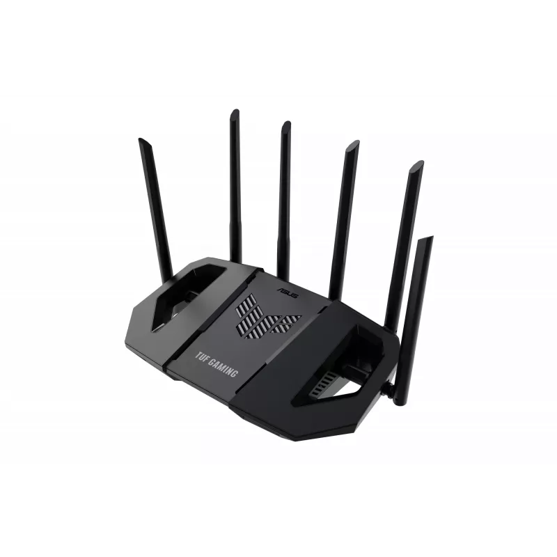 ASUS TUF Gaming BE6500 (TUF-BE6500) bezvadu maršrutētājs 2.5 Gigabit Ethernet divjoslu (2.4 GHz / 5 GHz) melns