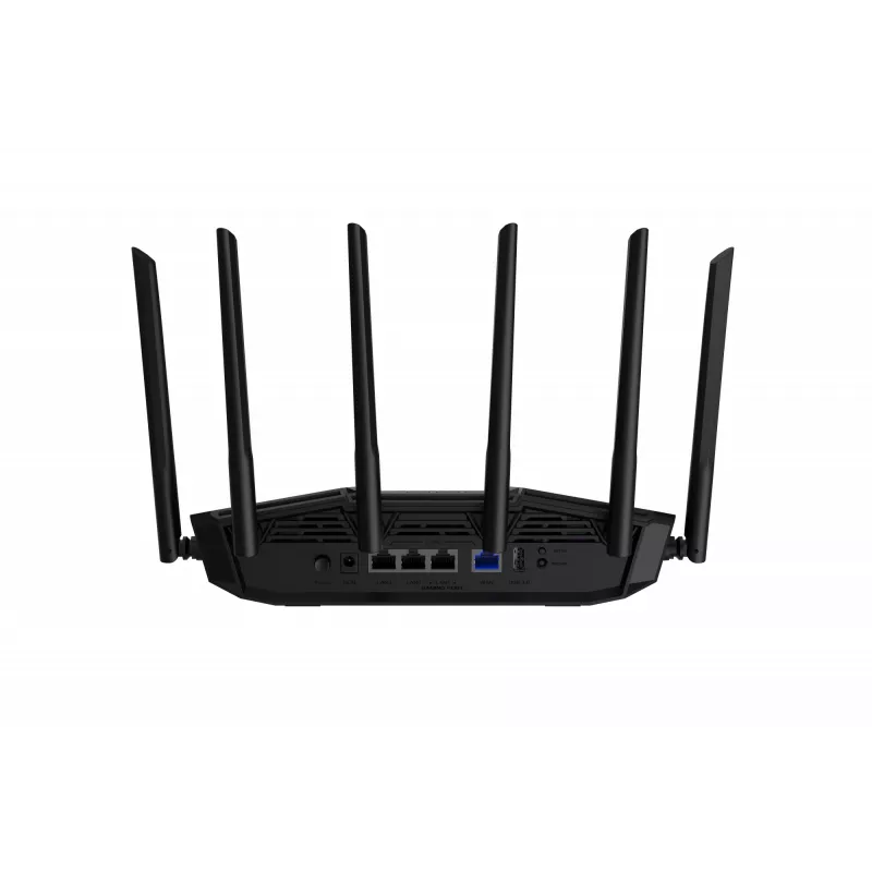 ASUS TUF Gaming BE6500 (TUF-BE6500) bezvadu maršrutētājs 2.5 Gigabit Ethernet divjoslu (2.4 GHz / 5 GHz) melns