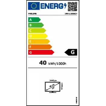 Philips 5000 sērijas 34B1U5600CH/00 datora monitors 86,4 cm (34 collas) 3440 x 1440 pikseļi Wide Quad HD LCD Melns