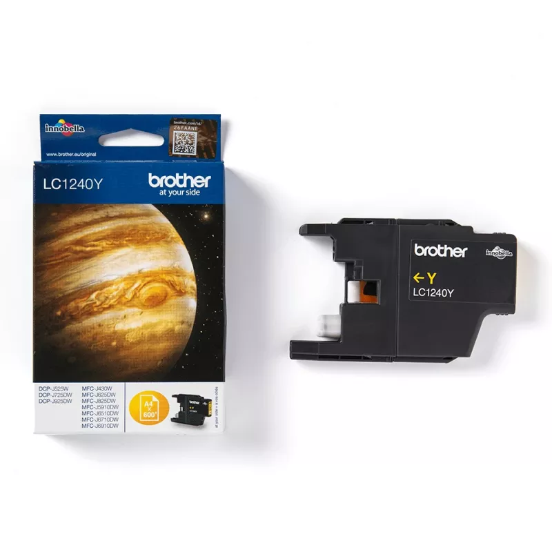 Brother LC-1240Y tintes kasetne 1 gab. Oriģināls Dzeltens