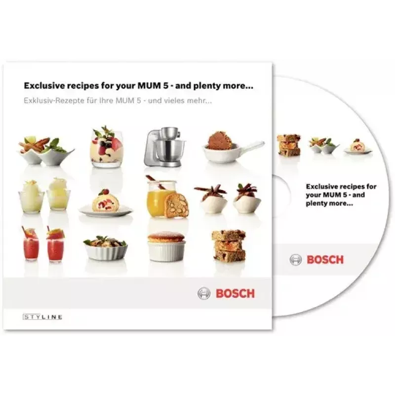 Bosch Styline virtuves kombains 900 W 3.9 L nerūsējošais tērauds, balts
