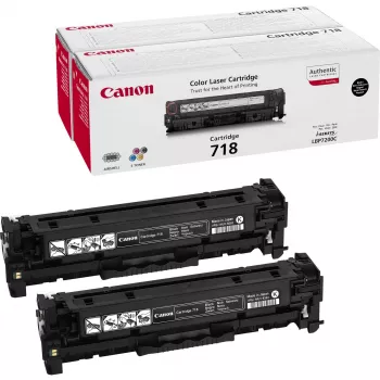 Canon CRG-718 Bk VP tonera kasetne 2 gab. Oriģināls Melna