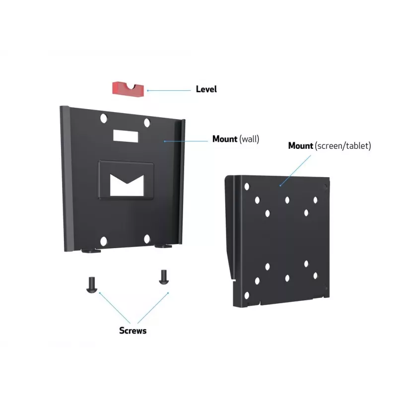 Wallmount Multibrackets M VESA I Melns 50x50 75x75 100x100
