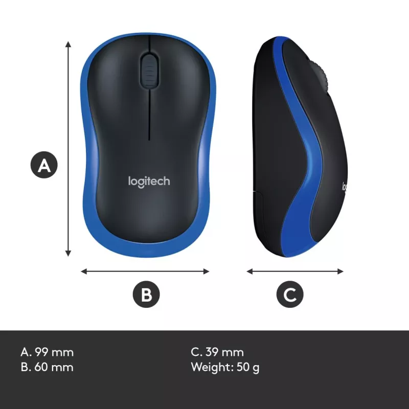 Pele Logitech Wireless Mouse Blue 910-002239