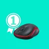 Pele Logitech M185 Bezvadu Sarkana
