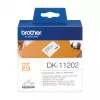 Piegādes etiķetes Brother DK11202 melns uz balta 62 mm