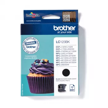 Brother LC123BK tintes kārtridžs 1 gab. Oriģināls melns