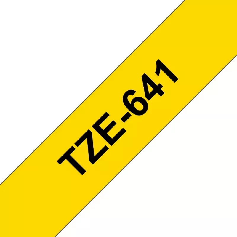 Marķēšanas lente Brother TZe641 18 mm melna uz dzeltenas