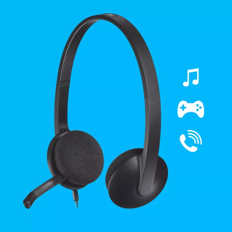 LOGITECH H340 - USB - Austiņas - Melna