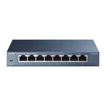 TP-Link 8 portu 10/100/1000Mbps galddatoru tīkla slēdzis, nepārvaldāms, Gigabit Ethernet (10/100/1000), pilns duplekss
