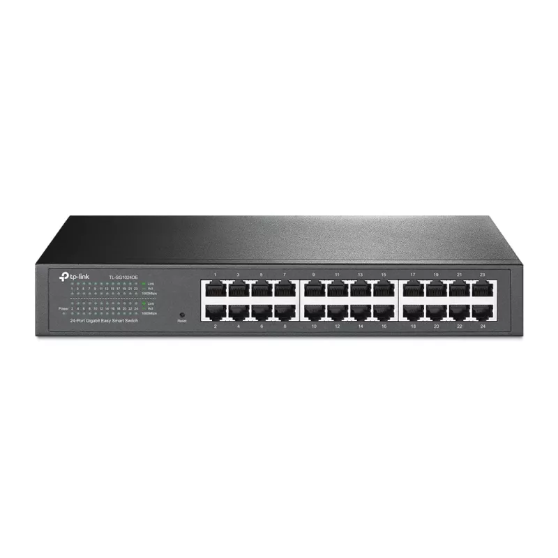 TP-Link 24 portu Gigabit Easy Smart slēdzis, pārvaldāms, L2, Gigabit Ethernet (10/100/1000), stiprināšana statīvā, 1U