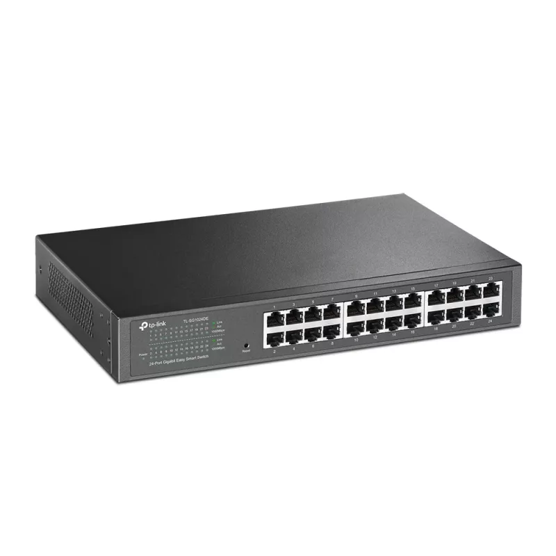 TP-Link 24 portu Gigabit Easy Smart slēdzis, pārvaldāms, L2, Gigabit Ethernet (10/100/1000), stiprināšana statīvā, 1U