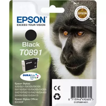 Epson Monkey Singlepack Melns T0891 DURABrite Ultra tinte