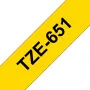 Marķēšanas lente Brother TZE651 24mm dzeltena