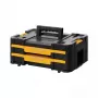 Nelielu detaļu kaste DeWalt DWST1-70706, plastmasa, 8 L, 2 nodalījumi, aizslēdzama, rokturis, 440×314×176 mm, melna