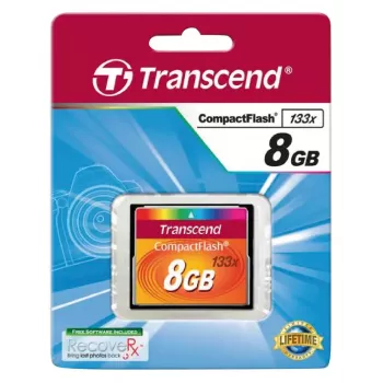 CompactFlash karte Transcend TS8GCF133, 8GB, 50MB/s lasīšana, 20MB/s rakstīšana