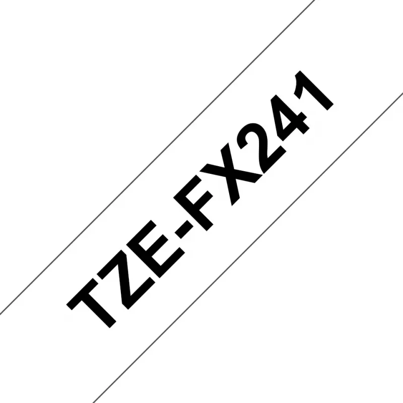 Brother TZE-FX241 marķēšanas lente Melns uz balta TZ