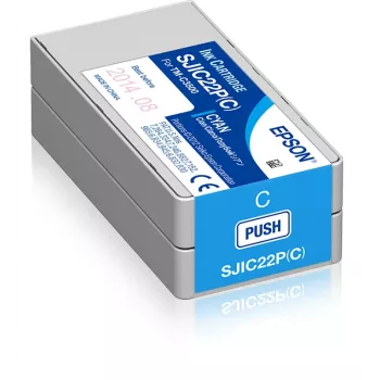 Epson SJIC22P(C): Tintes kasetne ColorWorks C3500 (ciāna)