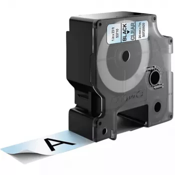 DYMO Autentiskās D1 etiķetes | 24 mm x 7 m rullis | Melns druka uz caurspīdīga | Pašlīmējošas etiķetes LabelManager etiķešu printeriem