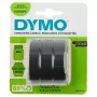 DYMO autentiskā reljefo marķēšanas lente | 9 mm x 3 m ruļļi | Balta druka uz melna | Pašlīmējoša | Reljefo marķētāju ierīcēm | 3 gab.
