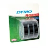 DYMO autentiskā reljefo marķēšanas lente | 9 mm x 3 m ruļļi | Balta druka uz melna | Pašlīmējoša | Reljefo marķētāju ierīcēm | 3 gab.