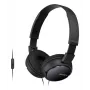 Sony MDR-ZX110AP, vadu, 12 - 22000 Hz, zvaniem/mūzikai, 120 g, austiņas, melnas