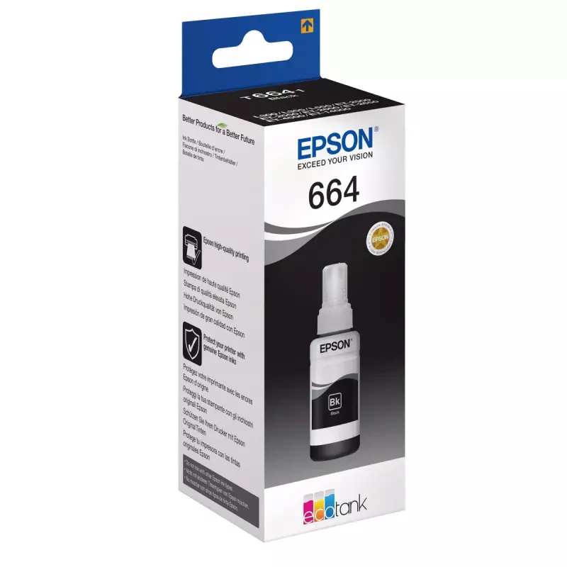 Epson 664 Ecotank melnās tintes pudele (70 ml)