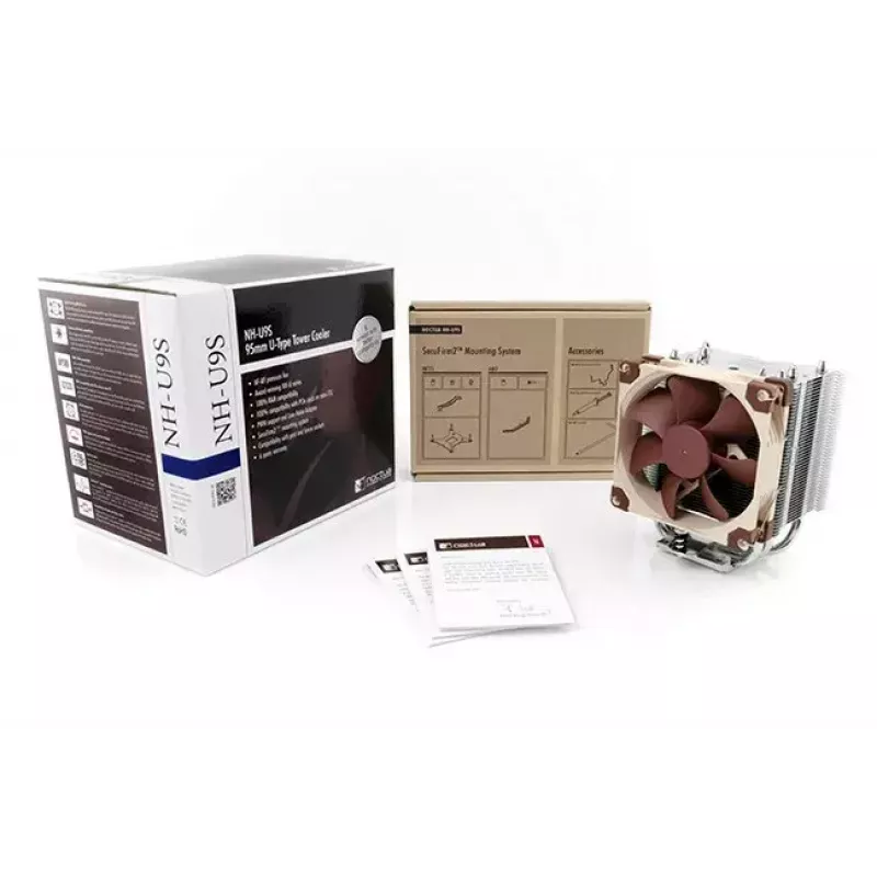 CPU dzesētājs Noctua NH-U9S – 92 mm ventilators, 95×68×125 mm radiators, 2000 RPM, 78.9 m³/h gaisa plūsma
