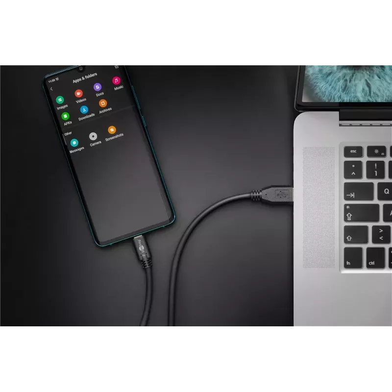 USB-C uz USB A uzlādes kabelis Goobay 67999
