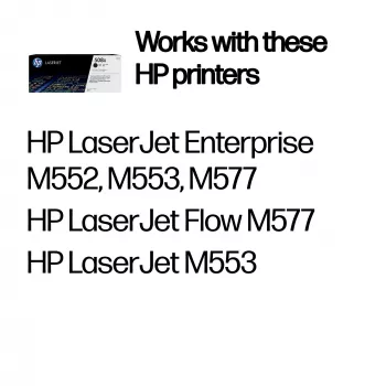 HP 508X High Yield Black Original LaserJet Tonera kasetne, 12500 lapas, melna, 1 gab.
