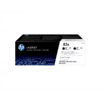 HP 83A 2 gab. melnās oriģinālās LaserJet tonera kasetnes