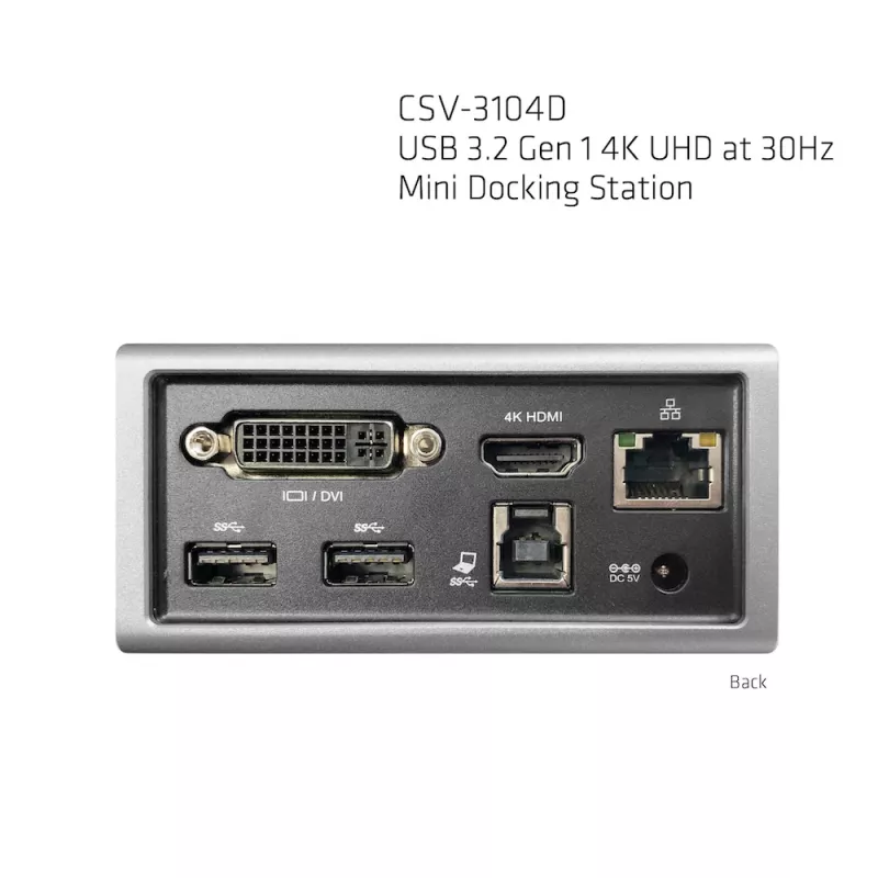 CLUB3D USB 3.2 Gen 1 4K UHD pie 30Hz Mini Dokošanas stacija ar īpaši plānu dizainu