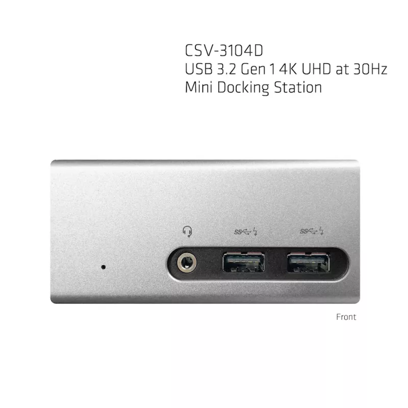 CLUB3D USB 3.2 Gen 1 4K UHD pie 30Hz Mini Dokošanas stacija ar īpaši plānu dizainu