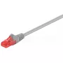 Tīkla kabelis Goobay CAT 6 savienojuma kabelis RJ-45 Cat6 7.5m Pelēks