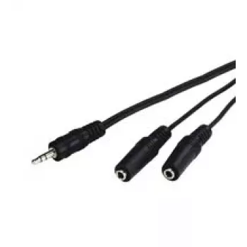 Audio kabelis Goobay AVK 317-020 0,2 m 3,5 mm 2 x 3,5 mm Melns