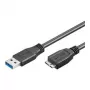 USB kabelis Goobay 1 m USB 3.0 A/micro-B melns