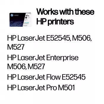 Tonera HP 87A Black Original LaserJet 8550 lapas Melna