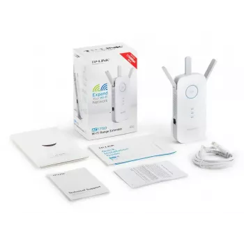 TP-LINK RE450 Wi-Fi diapazona paplašinātājs, 802.11ac, 2,4 GHz/5 GHz, 450+1300 Mbit/s, 10/100/1000 Mbit/s, Ethernet LAN (RJ-45) ports 1, antennas tips: 3x ārējās