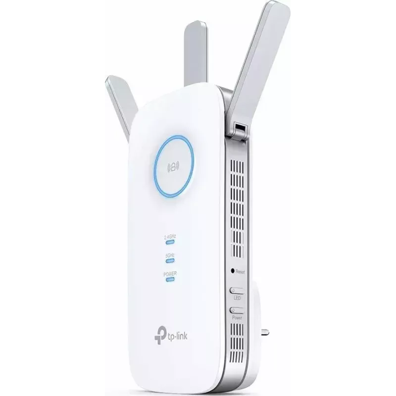TP-LINK RE450 Wi-Fi diapazona paplašinātājs, 802.11ac, 2,4 GHz/5 GHz, 450+1300 Mbit/s, 10/100/1000 Mbit/s, Ethernet LAN (RJ-45) ports 1, antennas tips: 3x ārējās