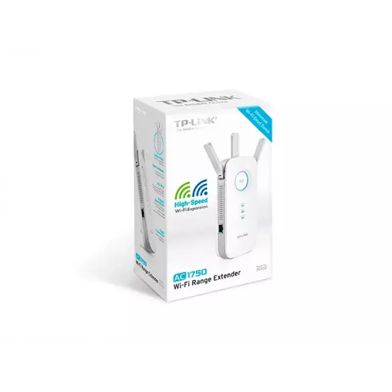 TP-LINK RE450 Wi-Fi diapazona paplašinātājs, 802.11ac, 2,4 GHz/5 GHz, 450+1300 Mbit/s, 10/100/1000 Mbit/s, Ethernet LAN (RJ-45) ports 1, antennas tips: 3x ārējās