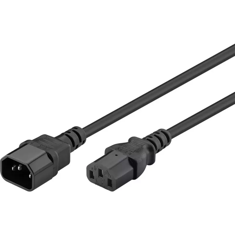 Pagarinātājs C13 ligzda C14 spraudnis 5m Goobay 39203 Melns