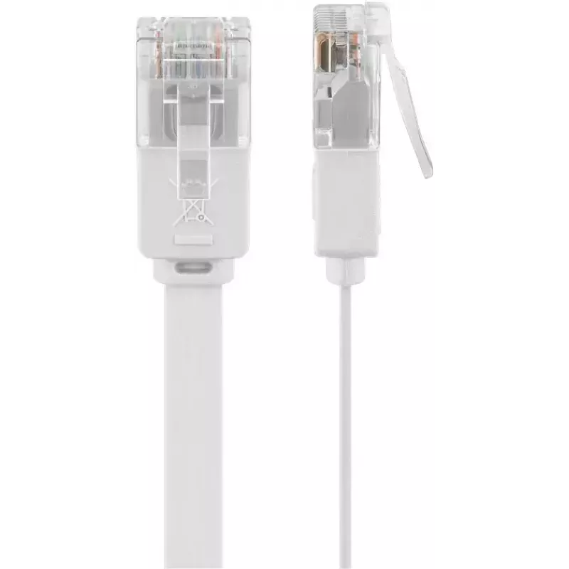 Goobay 95155 tīkla kabelis Cat6 U/UTP (UTP) balts, 7 m, RJ-45 ar zeltītiem kontaktiem