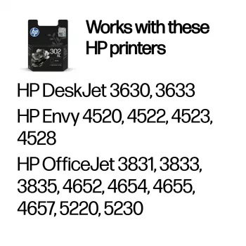 HP 302XL liela ietilpība melna oriģinālā tintes kasetne, melna, 1 gab., 430 lappuses